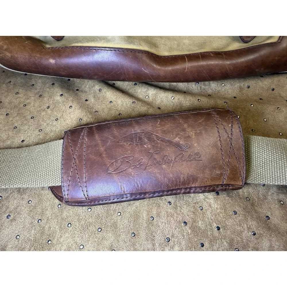 Bob Timberlake Messenger Carry On Laptop Overnight Canvas Leather‎ Luggage Bag